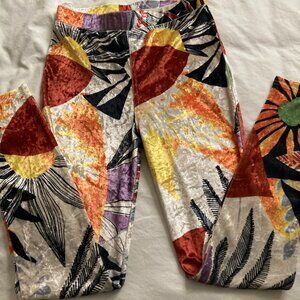 Banjul colorful velvet leggings  - size small